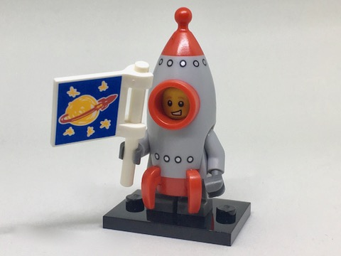 LEGO col17-13 Rocket Boy, Series 17 (Complete Set with Stand and Accessories)