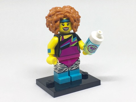 LEGO col17-14 Dance Instructor, Series 17 (Complete Set with Stand and Accessories)