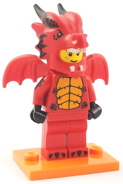 LEGO col18-7 Dragon Suit Guy, Series 18 (Complete Set with Stand and Accessories)