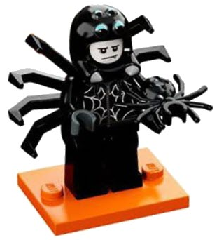 LEGO col18-9 Spider Suit Boy, Series 18 (Complete Set with Stand and Accessories)