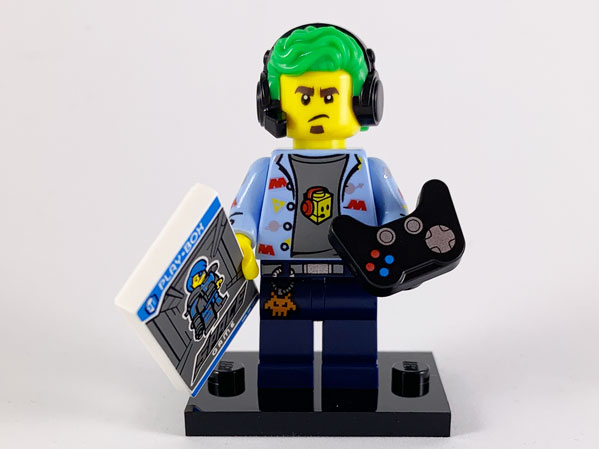 LEGO col19 Video Game Champ, Series 19 (Complete Set with Stand and Accessories)