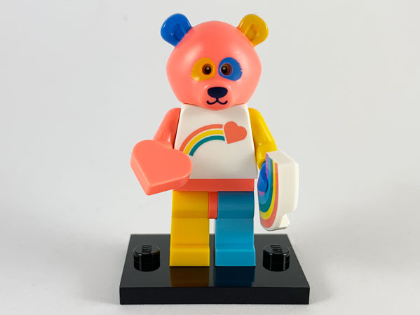 LEGO col19-15 Bear Costume Guy, Series 19 (Complete Set with Stand and Accessories)