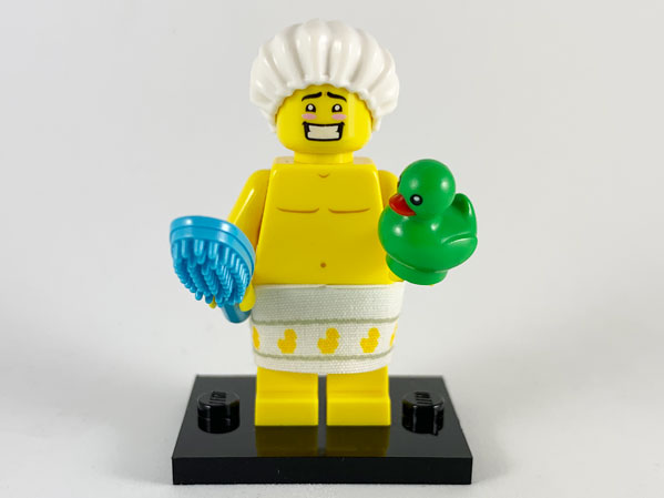 LEGO col19-2 Shower Guy, Series 19 (Complete Set with Stand and Accessories)