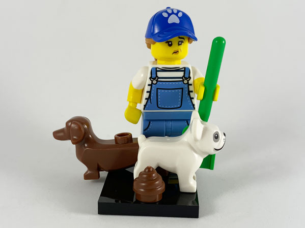 LEGO col19-9 Dog Sitter, Series 19 (Complete Set with Stand and Accessories)