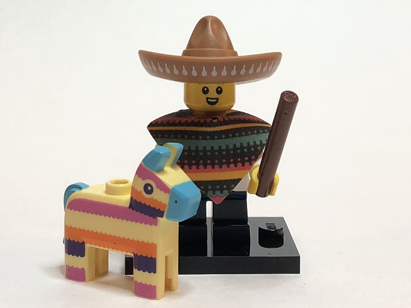 LEGO col20 Piñata Boy, Series 20 (Complete Set with Stand and Accessories)