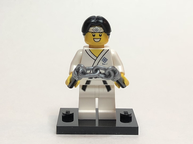 LEGO col20-10 Martial Arts Boy, Series 20 (Complete Set with Stand and Accessories)