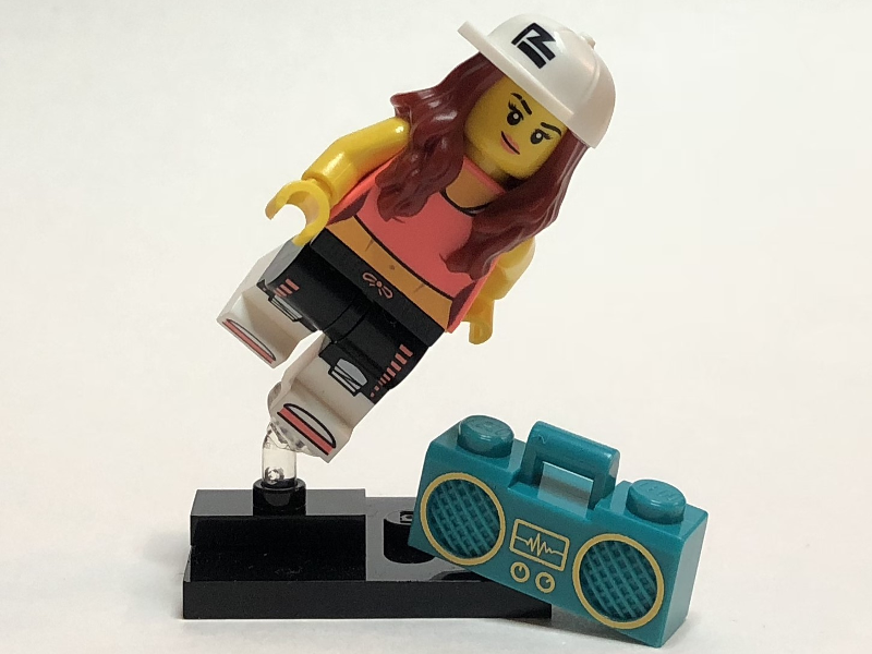 LEGO col20-2 Breakdancer, Series 20 (Complete Set with Stand and Accessories)