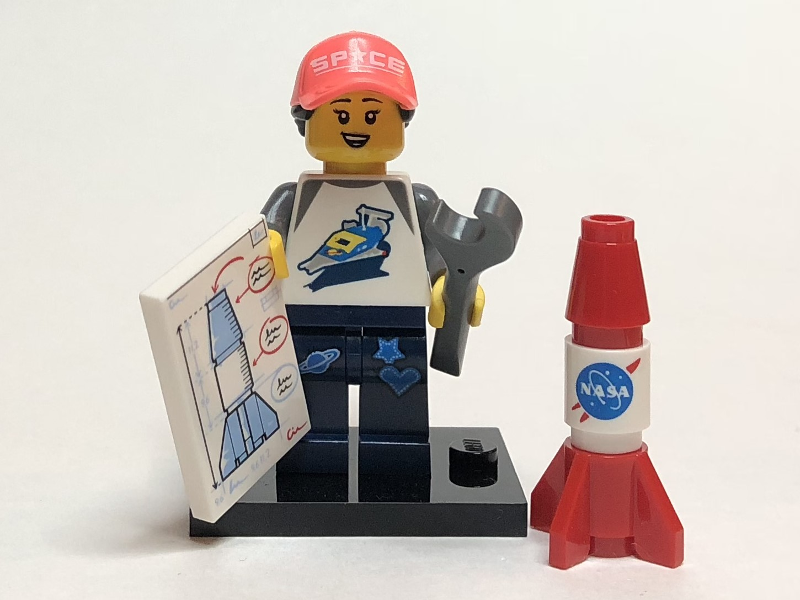 LEGO col20-6 Space Fan, Series 20 (Complete Set with Stand and Accessories)