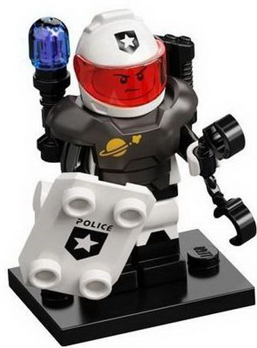 LEGO col21-10 Space Police Guy, Series 21 (Complete Set with Stand and Accessories)