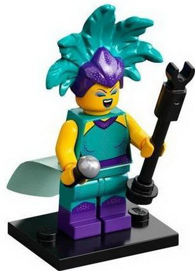 LEGO col21-12 Cabaret Singer, Series 21 (Complete Set with Stand and Accessories)