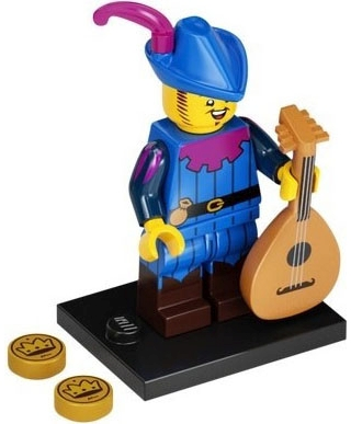LEGO col22-3 Troubadour, Series 22 (Complete Set with Stand and Accessories)