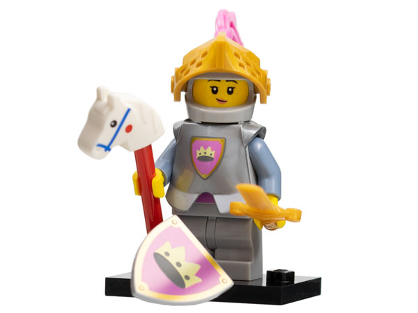 LEGO col23-11 Knight of the Yellow Castle, Series 23 (Complete Set with Stand and Accessories)