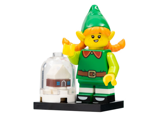 LEGO col23-5 Holiday Elf, Series 23 (Complete Set with Stand and Accessories)