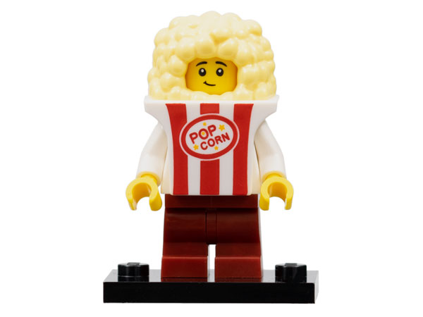 LEGO col23-7 Popcorn Costume, Series 23 (Complete Set with Stand and Accessories)