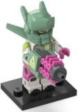 LEGO col24-2 Robot Warrior, Series 24 (Complete Set with Stand and Accessories)
