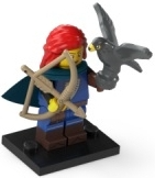 LEGO col24-5 Falconer, Series 24 (Complete Set with Stand and Accessories)
