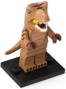 LEGO col24-6 T-Rex Costume Fan, Series 24 (Complete Set with Stand and Accessories)