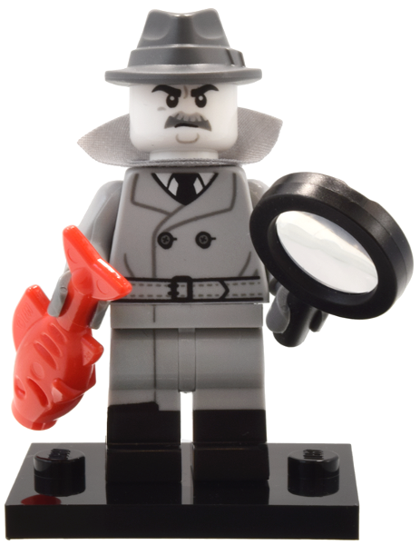 LEGO col25 Film Noir Detective, Series 25 (Complete Set with Stand and Accessories)
