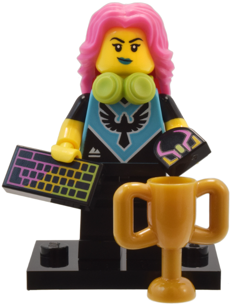 LEGO col25-2 E-Sports Gamer, Series 25 (Complete Set with Stand and Accessories)