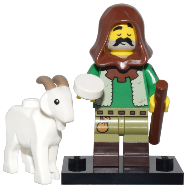 LEGO col25-5 Goatherd, Series 25 (Complete Set with Stand and Accessories)