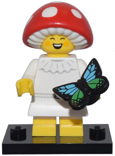 LEGO col25-6 Mushroom Sprite, Series 25 (Complete Set with Stand and Accessories)