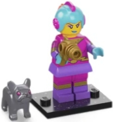 LEGO col26-4 Retro Space Heroine, Series 26 (Complete Set with Stand and Accessories)