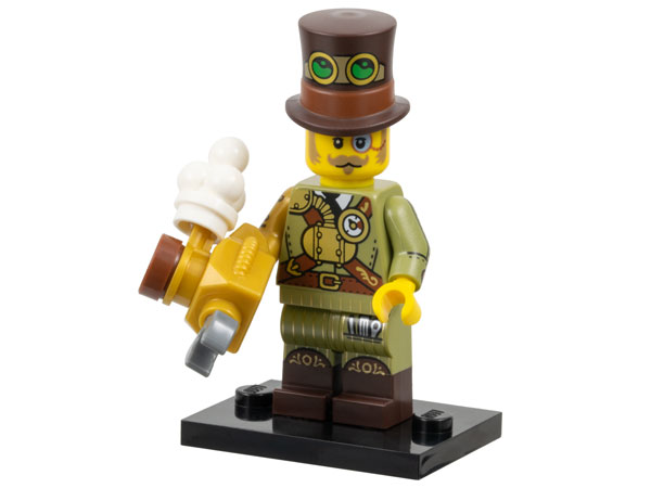 LEGO col27-12 Steampunk Inventor, Series 27 (Complete Set with Stand and Accessories)