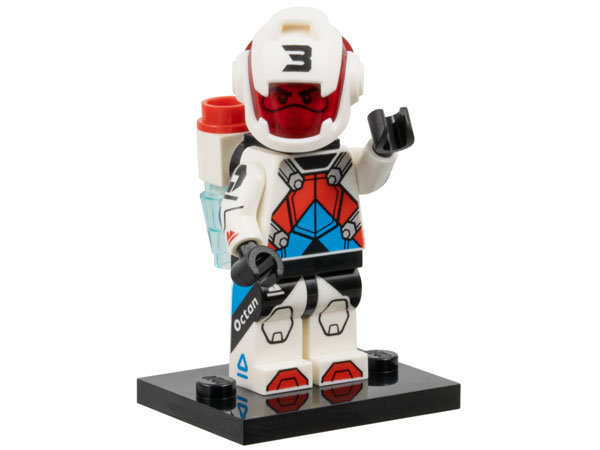 LEGO col27-3 Jetpack Racer, Series 27 (Complete Set with Stand and Accessories)