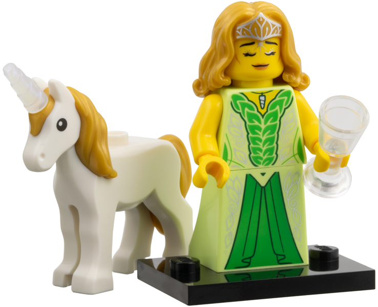 LEGO col29-12 Unicorn Elf, Series 29 (Complete Set with Stand and Accessories)