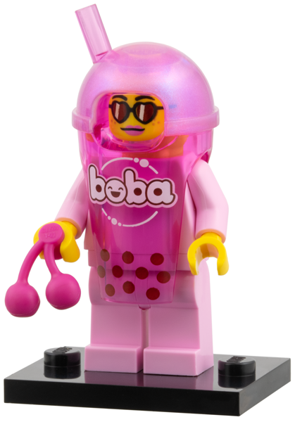 LEGO col29-5 Boba Cup Fan, Series 29 (Complete Set with Stand and Accessories)