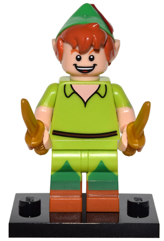 LEGO coldis-15 Peter Pan, Disney, Series 1 (Complete Set with Stand and Accessories)