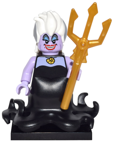 LEGO coldis-17 Ursula, Disney, Series 1 (Complete Set with Stand and Accessories)
