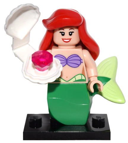 LEGO coldis-18 Ariel, Disney, Series 1 (Complete Set with Stand and Accessories)