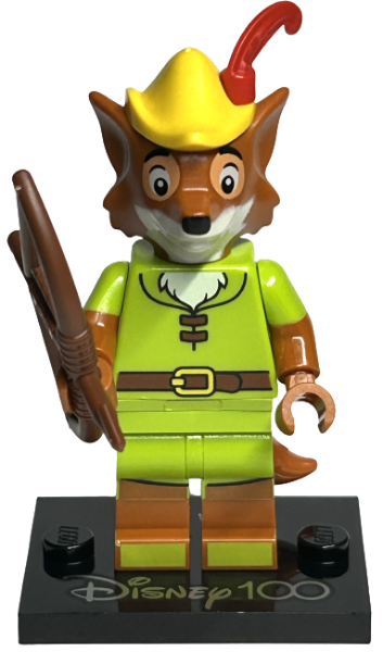 LEGO coldis100-14 Robin Hood, Disney 100 (Complete Set with Stand and Accessories)