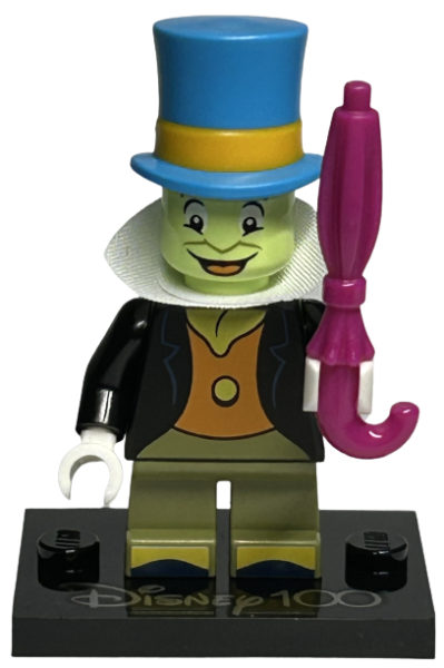 LEGO coldis100-3 Jiminy Cricket, Disney 100 (Complete Set with Stand and Accessories)
