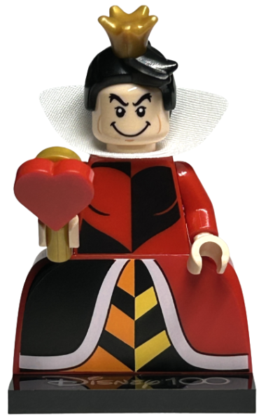 LEGO coldis100-7 Queen of Hearts, Disney 100 (Complete Set with Stand and Accessories)