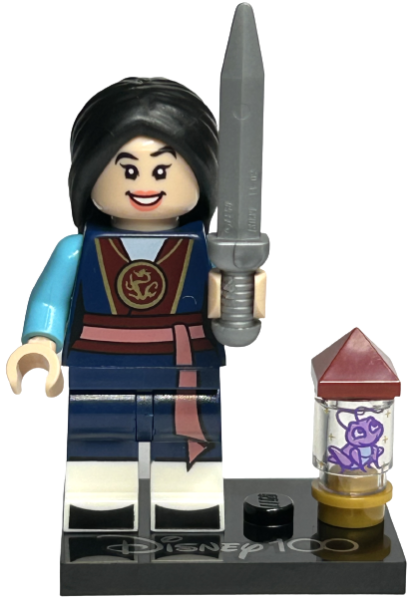 LEGO coldis100-9 Mulan, Disney 100 (Complete Set with Stand and Accessories)