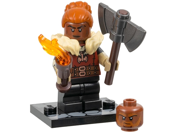 LEGO coldnd Dwarf Barbarian, Dungeons & Dragons (Complete Set with Stand and Accessories)