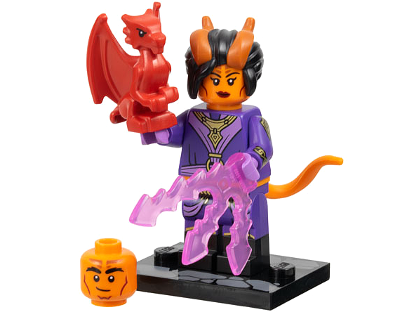 LEGO coldnd-3 Tiefling Sorcerer, Dungeons & Dragons (Complete Set with Stand and Accessories)