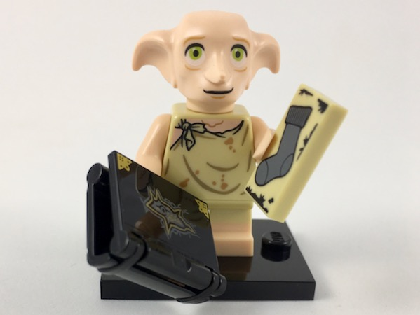 LEGO colhp-10 Dobby, Harry Potter, Series 1 (Complete Set with Stand and Accessories)