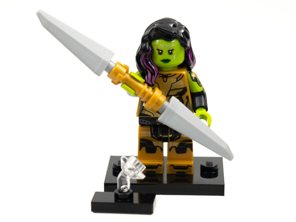 LEGO colmar-12 Gamora with Blade of Thanos, Marvel Studios, Series 1 (Complete Set with Stand and Accessories)