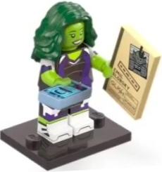 LEGO colmar2-5 She-Hulk, Marvel Studios, Series 2 (Complete Set with Stand and Accessories)