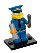 LEGO colsim-15 Chief Wiggum, The Simpsons, Series 1 (Complete Set with Stand and Accessories)