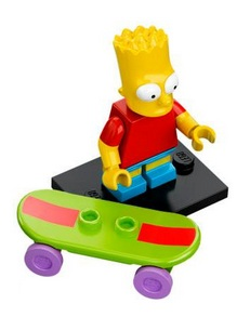 LEGO colsim-2 Bart Simpson, The Simpsons, Series 1 (Complete Set with Stand and Accessories)