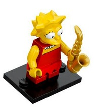 LEGO colsim-4 Lisa Simpson, The Simpsons, Series 1 (Complete Set with Stand and Accessories)