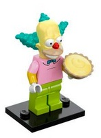 LEGO colsim-8 Krusty the Clown, The Simpsons, Series 1 (Complete Set with Stand and Accessories)