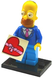 LEGO colsim2 Date Night Homer, The Simpsons, Series 2 (Complete Set with Stand and Accessories)