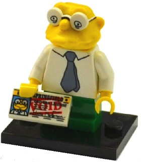LEGO colsim2-10 Hans Moleman, The Simpsons, Series 2 (Complete Set with Stand and Accessories)