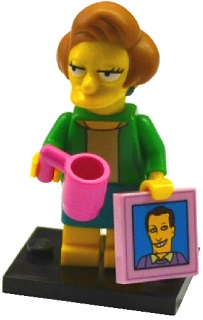 LEGO colsim2-14 Edna Krabappel, The Simpsons, Series 2 (Complete Set with Stand and Accessories)