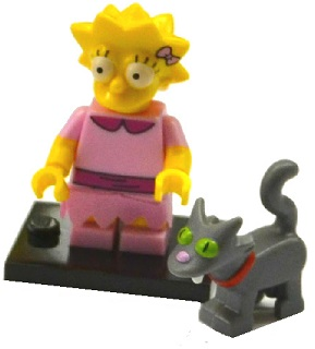 LEGO colsim2-3 Lisa with Snowball II, The Simpsons, Series 2 (Complete Set with Stand and Accessories)